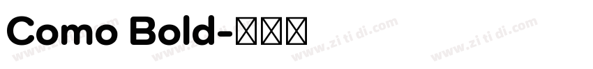 Como Bold字体转换